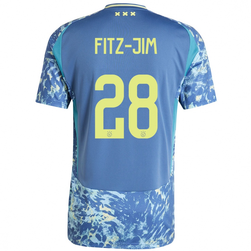 Mujer Fútbol Camiseta Kian Fitz-Jim #28 Gris Azul Amarillo 2ª Equipación 2024/25 Perú