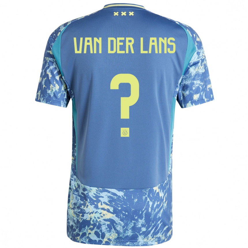 Mujer Fútbol Camiseta Mylo Van Der Lans #0 Gris Azul Amarillo 2ª Equipación 2024/25 Perú