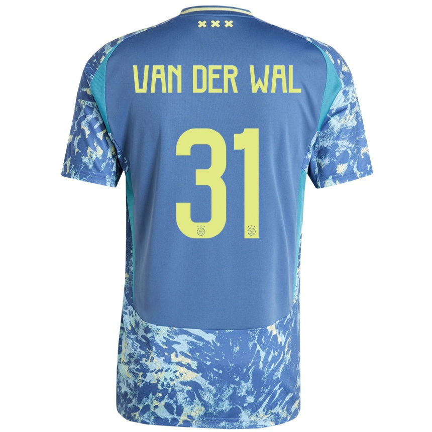 Mujer Fútbol Camiseta Dionne Van Der Wal #31 Gris Azul Amarillo 2ª Equipación 2024/25 Perú