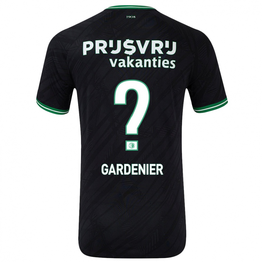 Mujer Fútbol Camiseta Lucas Gardenier #0 Negro Verde 2ª Equipación 2024/25 Perú