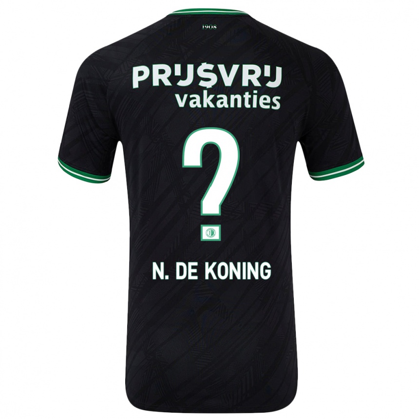 Mujer Fútbol Camiseta Nick De Koning #0 Negro Verde 2ª Equipación 2024/25 Perú