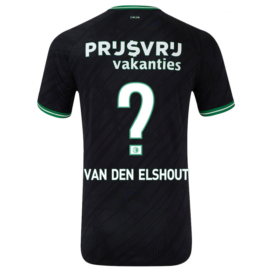 Mujer Fútbol Camiseta Tobias Van Den Elshout #0 Negro Verde 2ª Equipación 2024/25 Perú