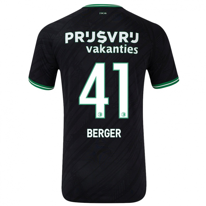 Mujer Fútbol Camiseta Mannou Berger #41 Negro Verde 2ª Equipación 2024/25 Perú