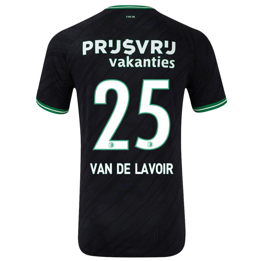 Mujer Fútbol Camiseta Romeé Van De Lavoir #25 Negro Verde 2ª Equipación 2024/25 Perú