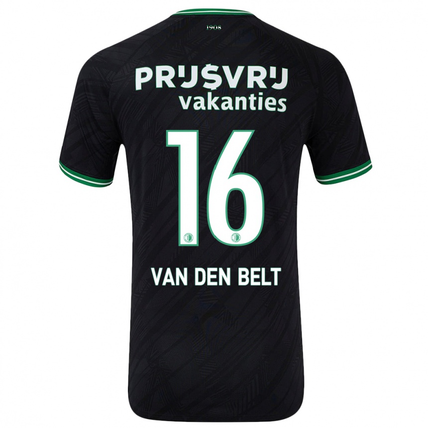 Mujer Fútbol Camiseta Thomas Van Den Belt #16 Negro Verde 2ª Equipación 2024/25 Perú