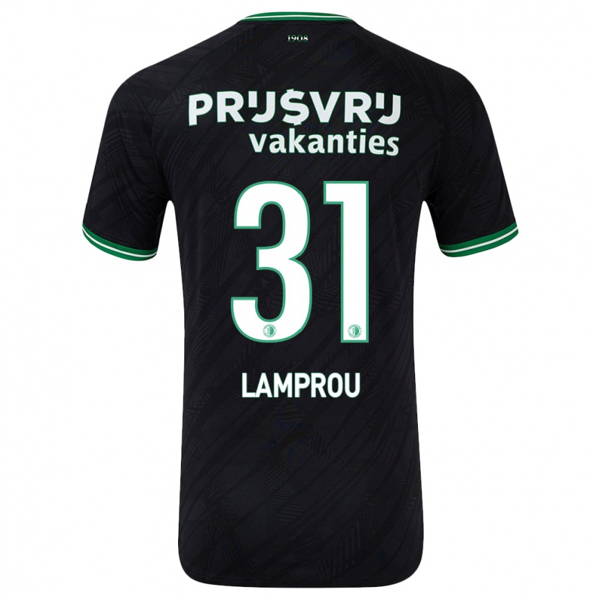 Mujer Fútbol Camiseta Kostas Lamprou #31 Negro Verde 2ª Equipación 2024/25 Perú