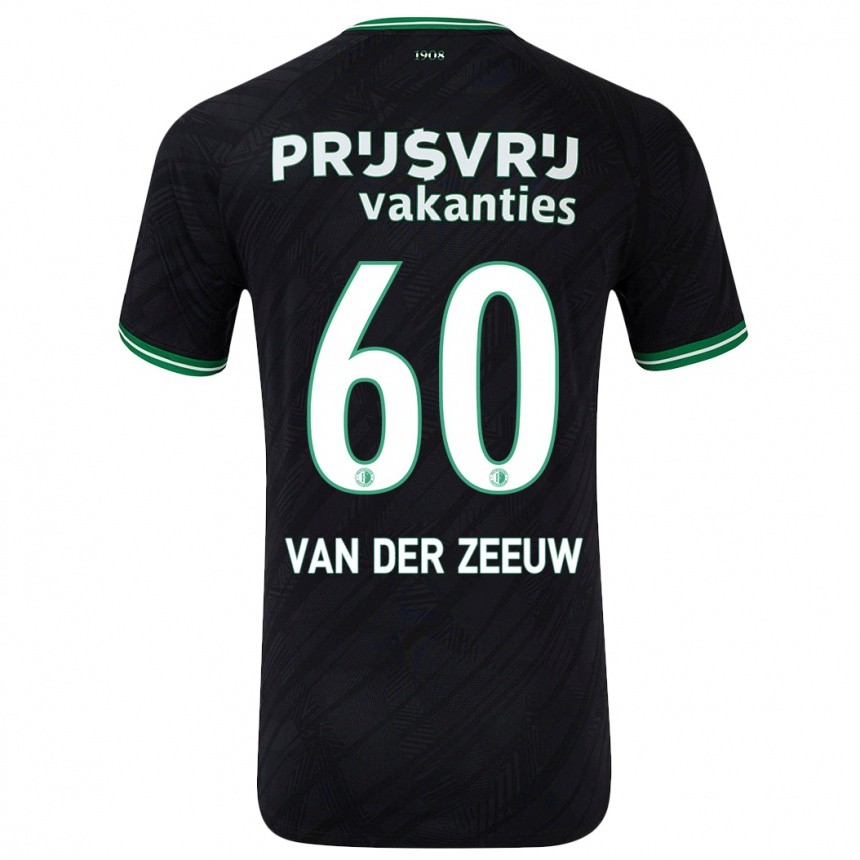 Mujer Fútbol Camiseta Twan Van Der Zeeuw #60 Negro Verde 2ª Equipación 2024/25 Perú