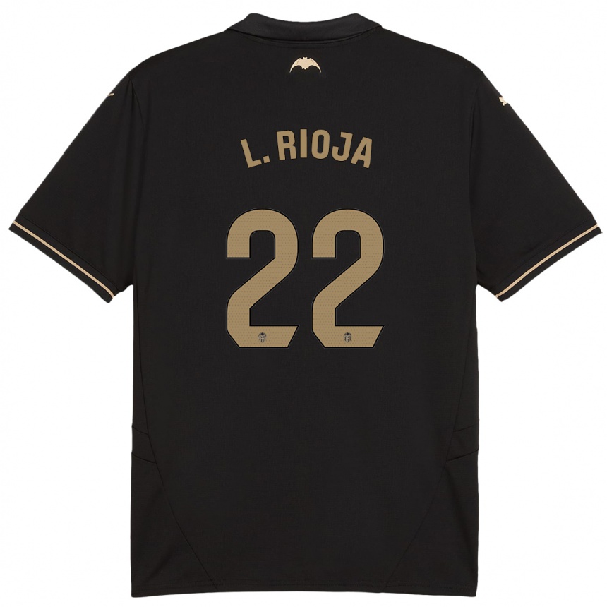 Mujer Fútbol Camiseta Luis Rioja #22 Negro 2ª Equipación 2024/25 Perú