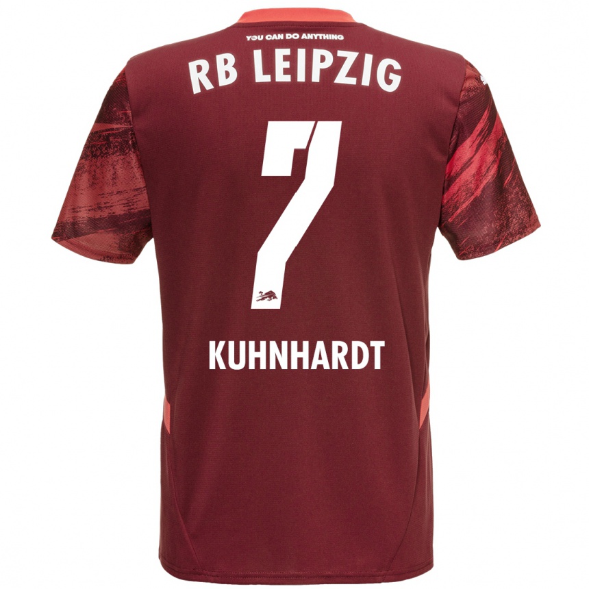 Mujer Fútbol Camiseta Paul Kühnhardt #7 Borgoña 2ª Equipación 2024/25 Perú