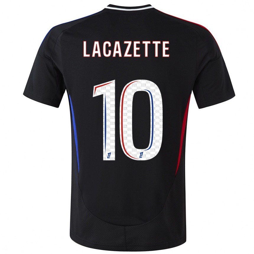 Mujer Fútbol Camiseta Alexandre Lacazette #10 Negro 2ª Equipación 2024/25 Perú