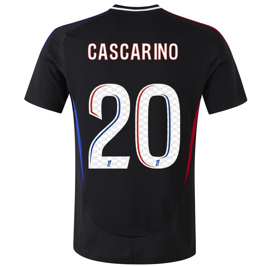 Mujer Fútbol Camiseta Delphine Cascarino #20 Negro 2ª Equipación 2024/25 Perú