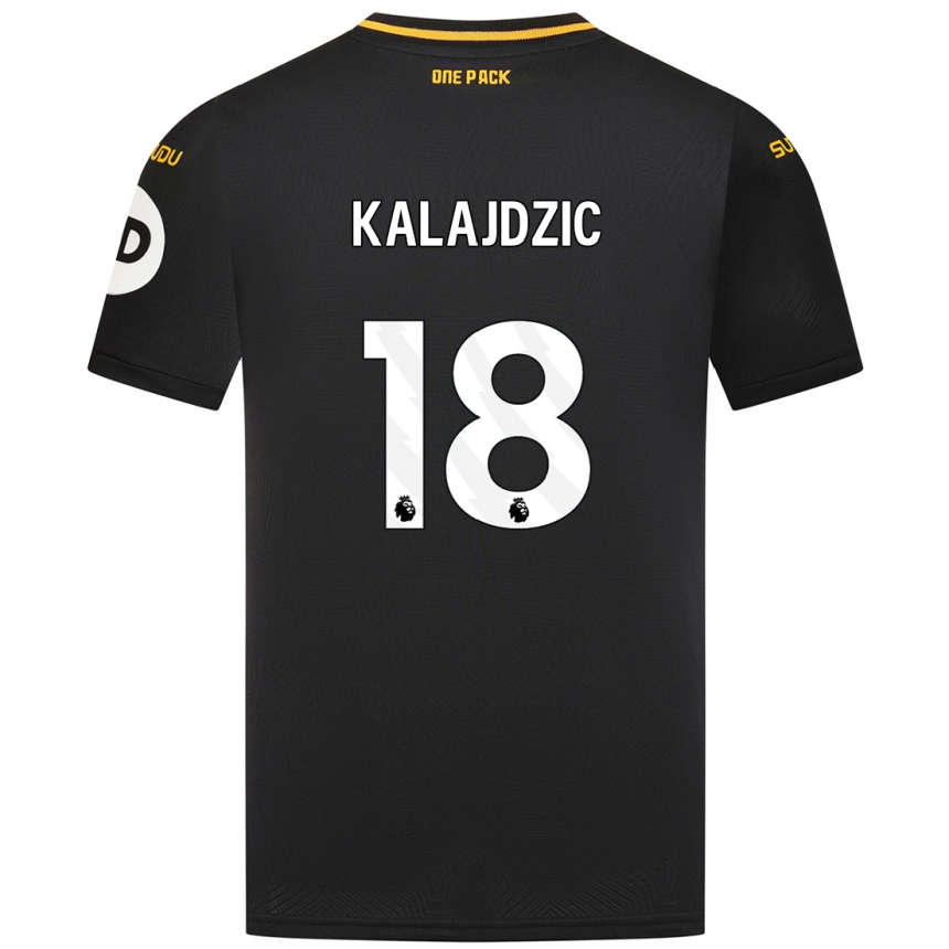 Mujer Fútbol Camiseta Sasa Kalajdzic #18 Negro 2ª Equipación 2024/25 Perú