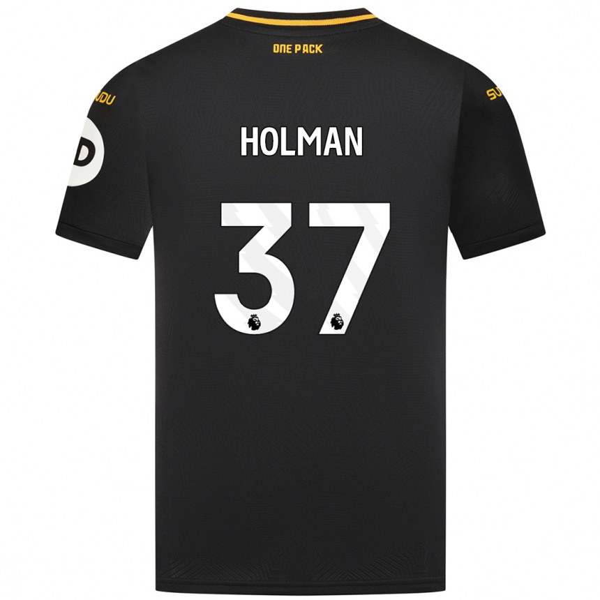 Mujer Fútbol Camiseta Fletcher Holman #37 Negro 2ª Equipación 2024/25 Perú