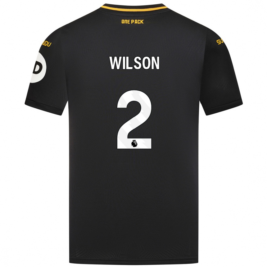 Mujer Fútbol Camiseta Ellie Wilson #2 Negro 2ª Equipación 2024/25 Perú