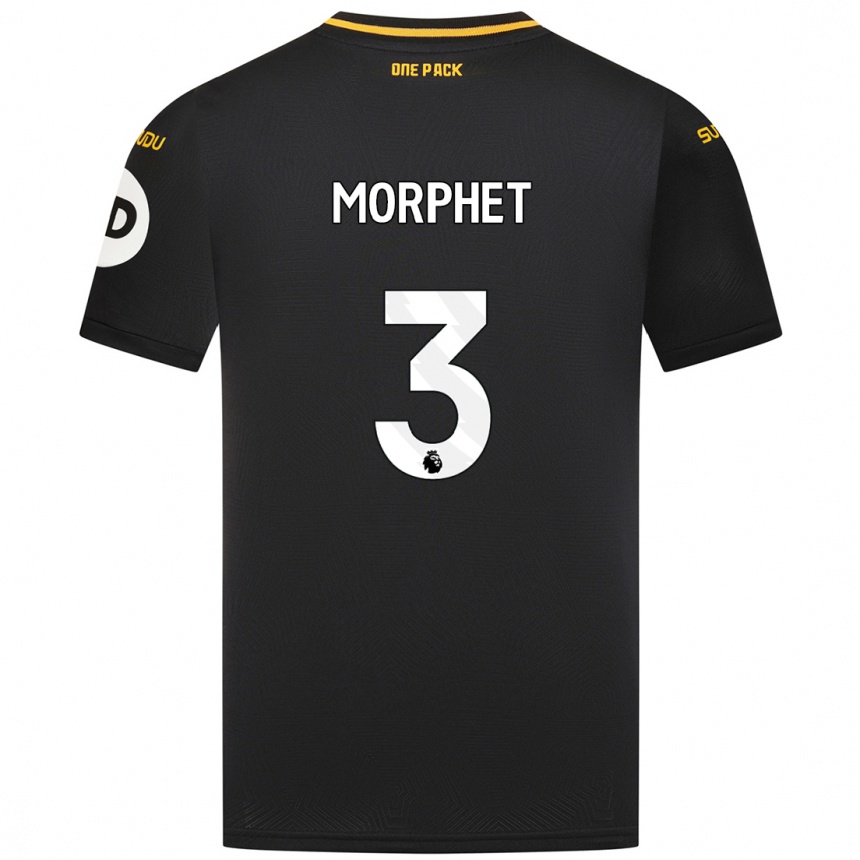 Mujer Fútbol Camiseta Anna Morphet #3 Negro 2ª Equipación 2024/25 Perú