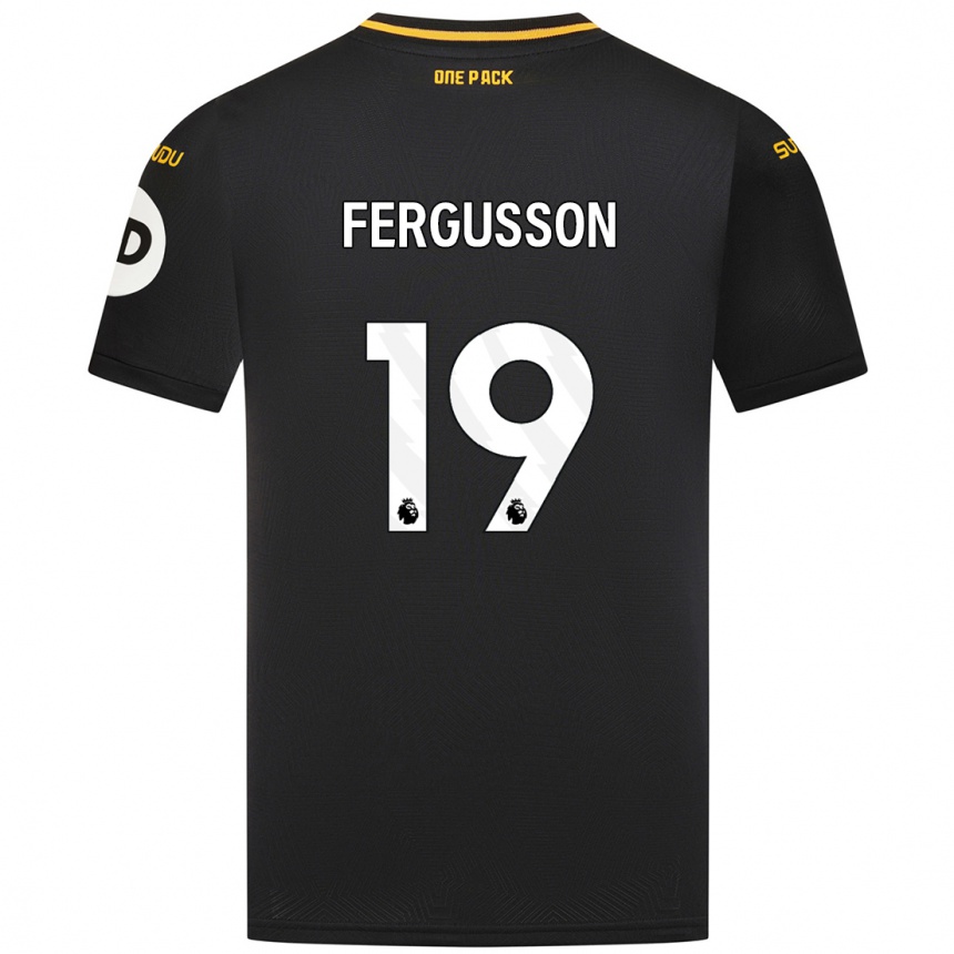 Mujer Fútbol Camiseta Liv Fergusson #19 Negro 2ª Equipación 2024/25 Perú