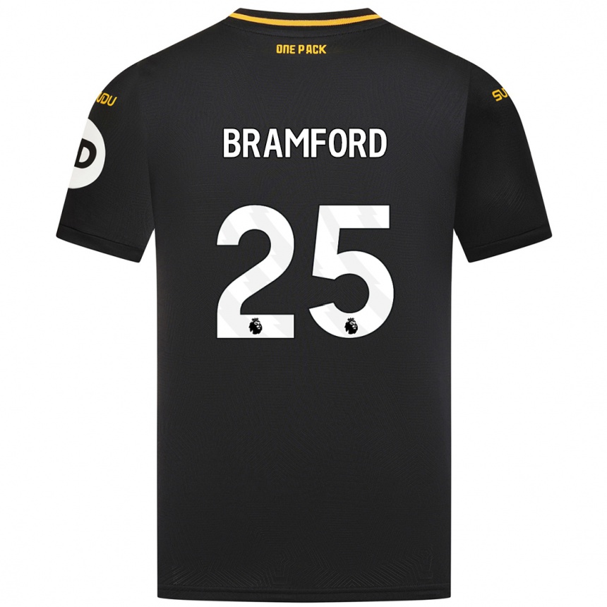 Mujer Fútbol Camiseta Sophie Bramford #25 Negro 2ª Equipación 2024/25 Perú