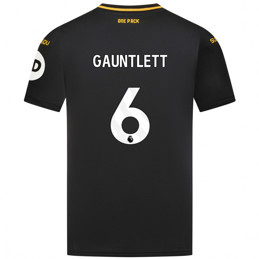 Mujer Fútbol Camiseta Maz Gauntlett #6 Negro 2ª Equipación 2024/25 Perú