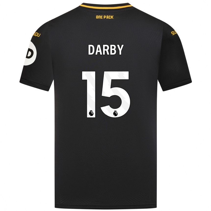 Mujer Fútbol Camiseta Kelly Darby #15 Negro 2ª Equipación 2024/25 Perú