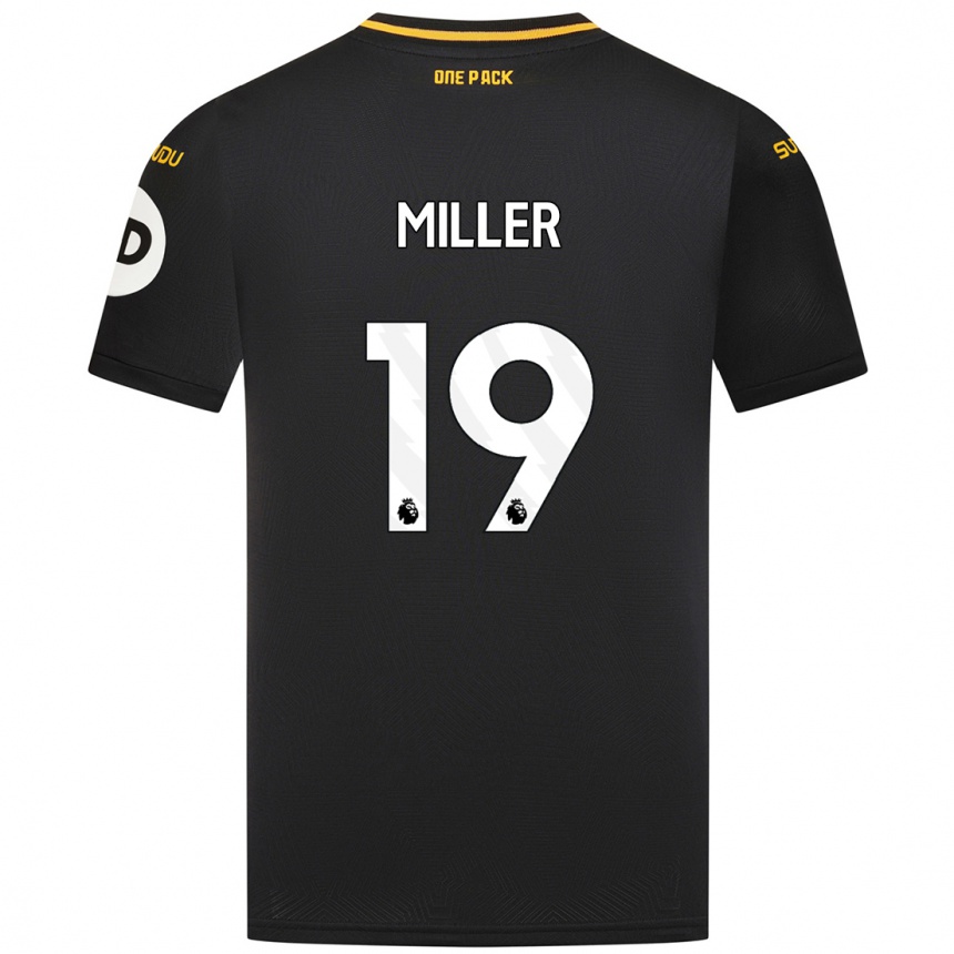 Mujer Fútbol Camiseta Ali Miller #19 Negro 2ª Equipación 2024/25 Perú