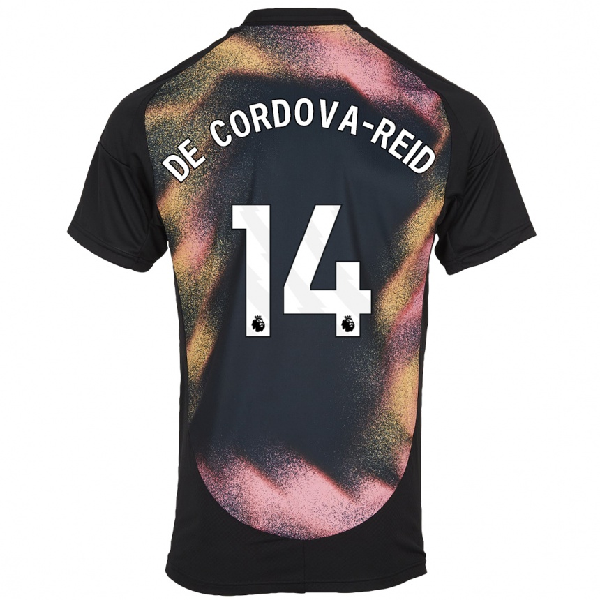 Mujer Fútbol Camiseta Bobby De Cordova-Reid #14 Negro Blanco 2ª Equipación 2024/25 Perú