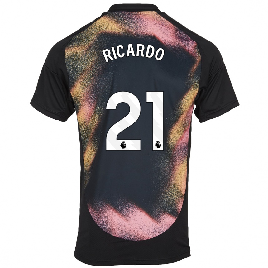 Mujer Fútbol Camiseta Ricardo Pereira #21 Negro Blanco 2ª Equipación 2024/25 Perú