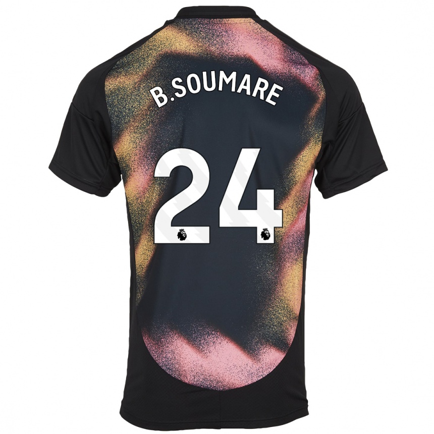 Mujer Fútbol Camiseta Boubakary Soumaré #24 Negro Blanco 2ª Equipación 2024/25 Perú