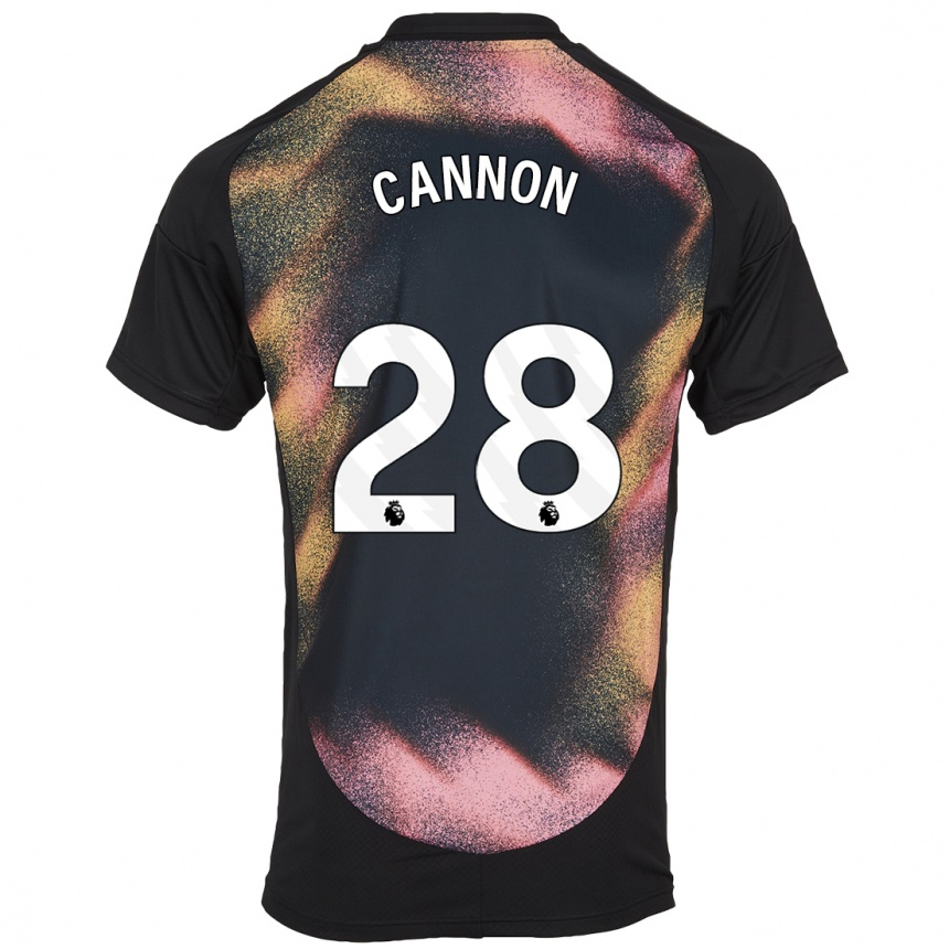 Mujer Fútbol Camiseta Thomas Cannon #28 Negro Blanco 2ª Equipación 2024/25 Perú