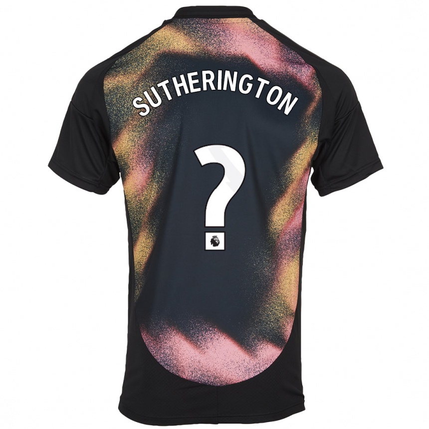 Mujer Fútbol Camiseta Harry Sutherington #0 Negro Blanco 2ª Equipación 2024/25 Perú