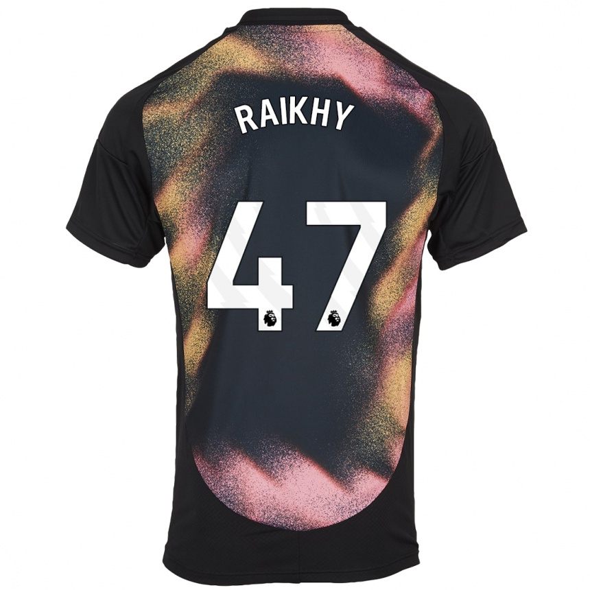 Mujer Fútbol Camiseta Arjan Raikhy #47 Negro Blanco 2ª Equipación 2024/25 Perú