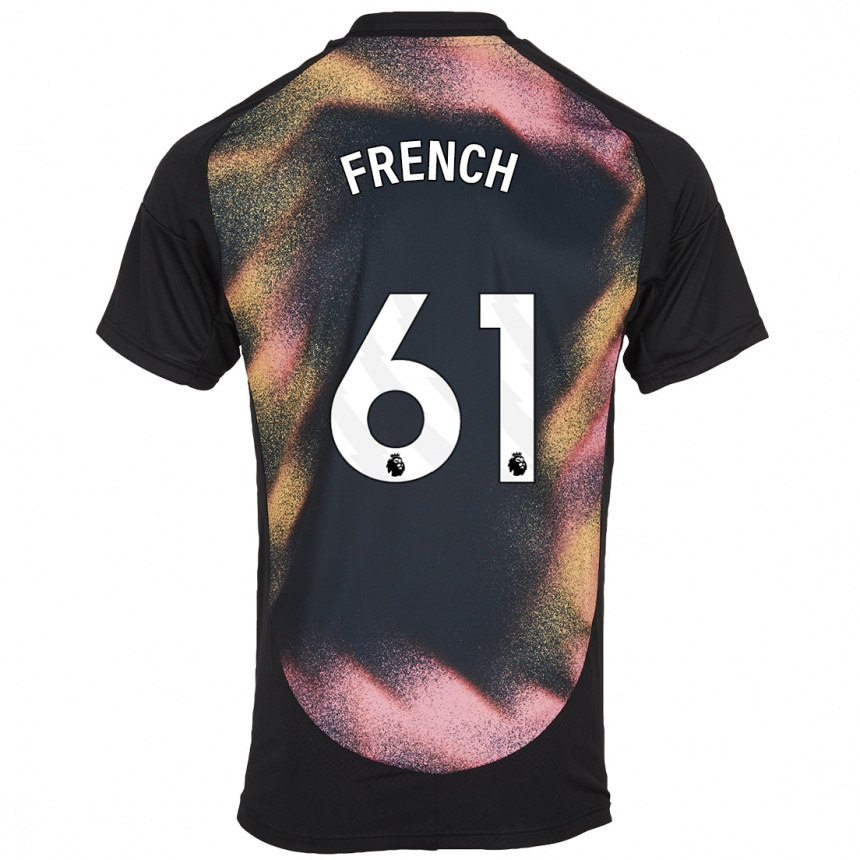 Mujer Fútbol Camiseta Harry French #61 Negro Blanco 2ª Equipación 2024/25 Perú