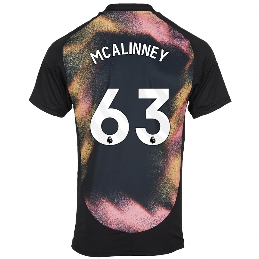 Mujer Fútbol Camiseta Liam Mcalinney #63 Negro Blanco 2ª Equipación 2024/25 Perú