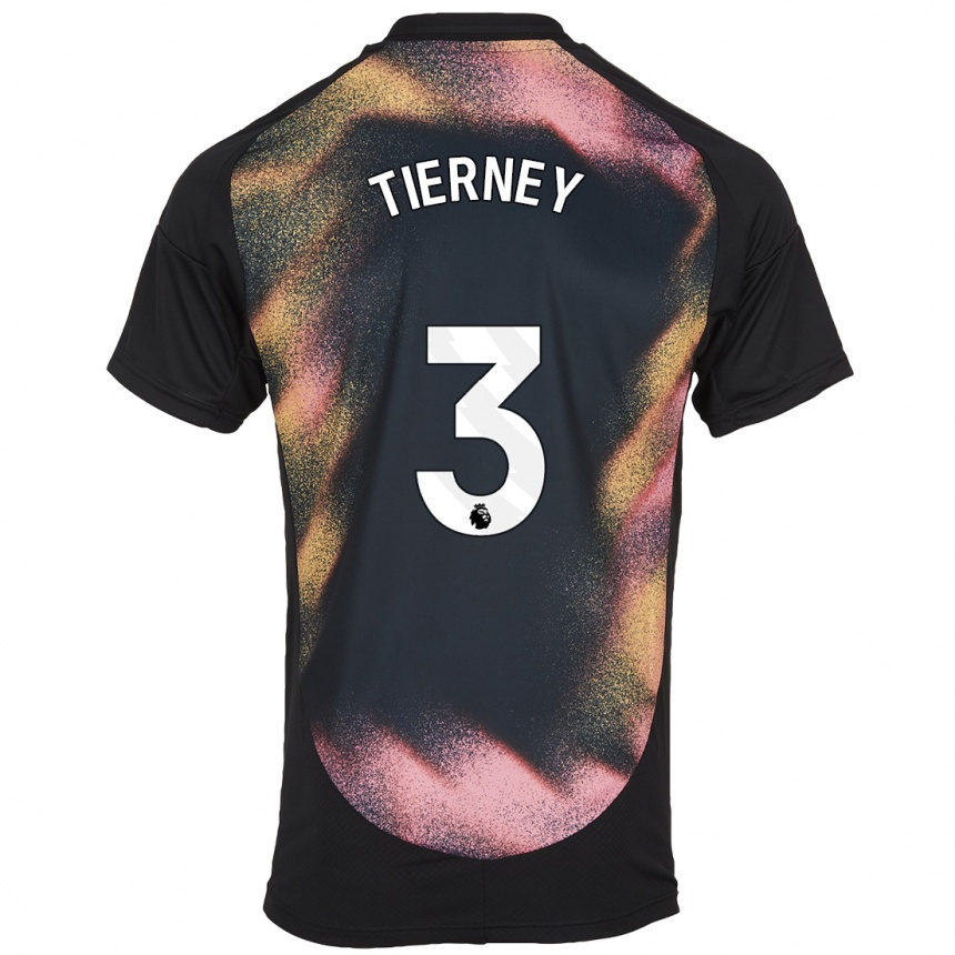 Mujer Fútbol Camiseta Sam Tierney #3 Negro Blanco 2ª Equipación 2024/25 Perú