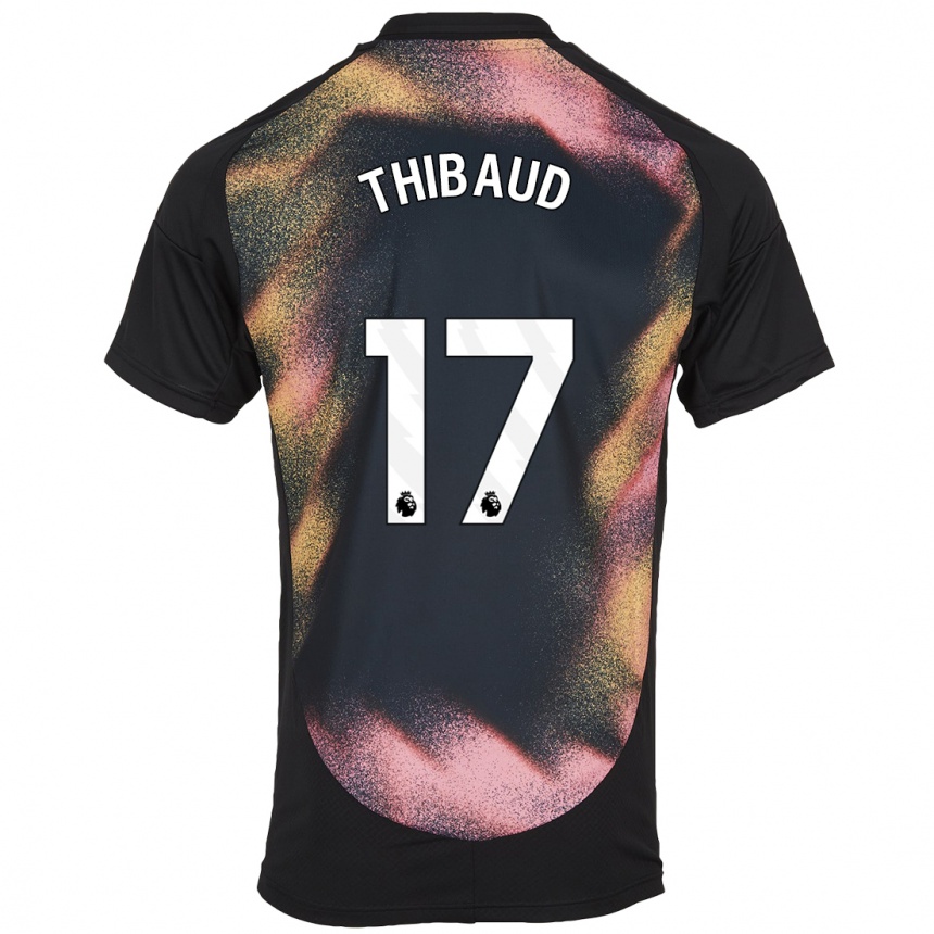 Mujer Fútbol Camiseta Julie Thibaud #17 Negro Blanco 2ª Equipación 2024/25 Perú