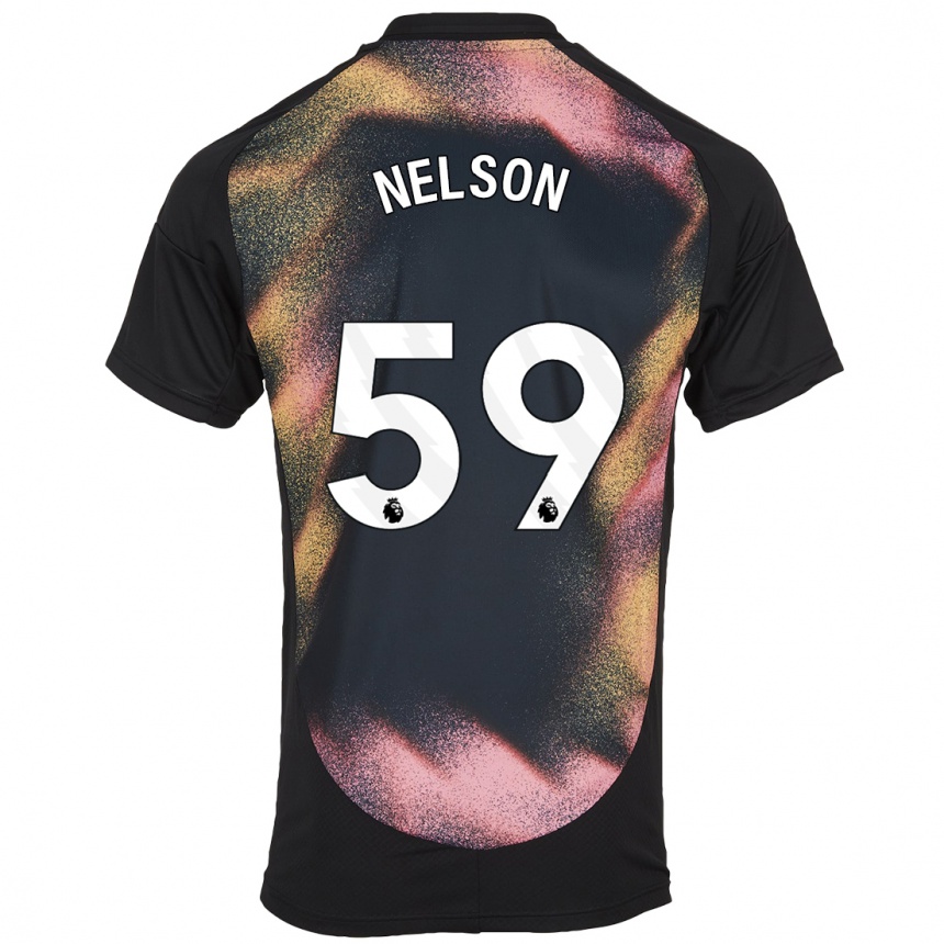 Mujer Fútbol Camiseta Ronny Nelson #59 Negro Blanco 2ª Equipación 2024/25 Perú