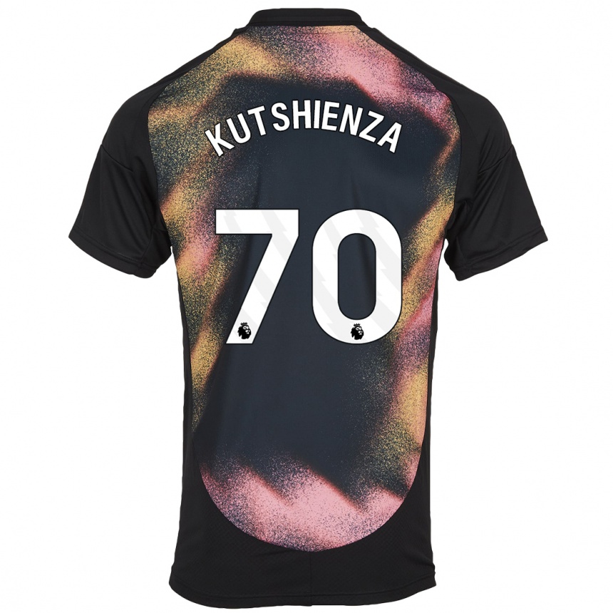 Mujer Fútbol Camiseta Jesper Kutshienza #70 Negro Blanco 2ª Equipación 2024/25 Perú