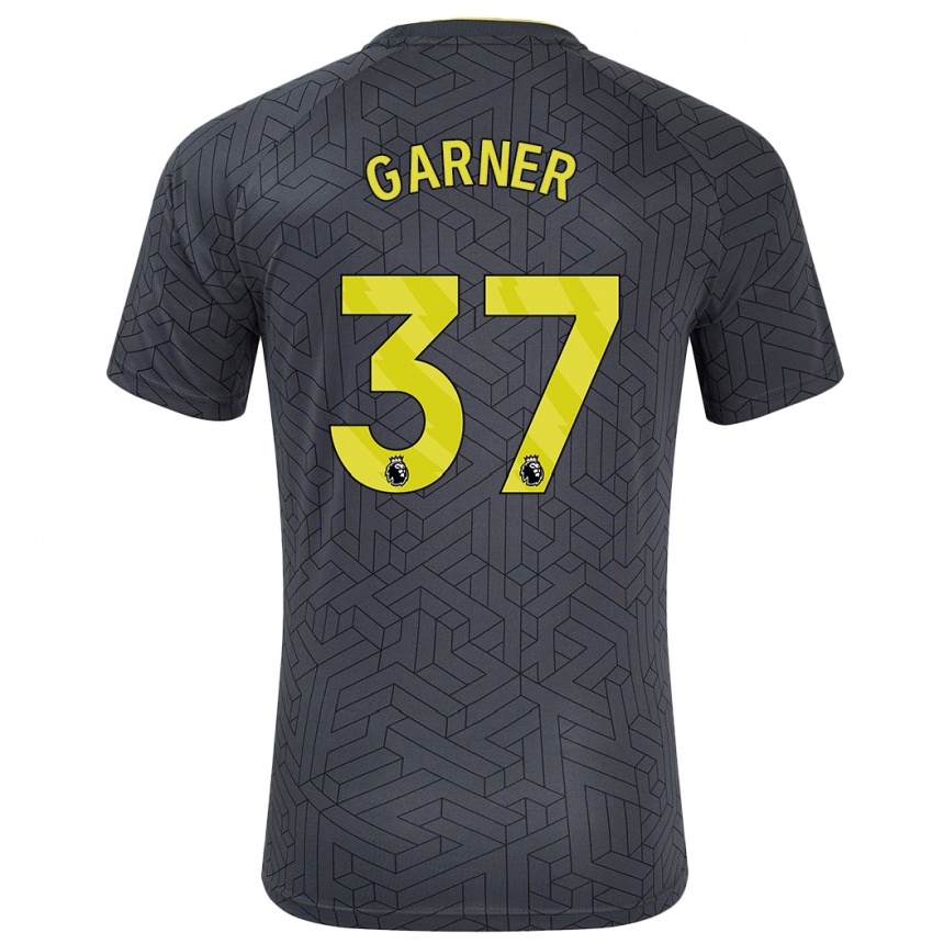 Mujer Fútbol Camiseta James Garner #37 Negro Amarillo 2ª Equipación 2024/25 Perú