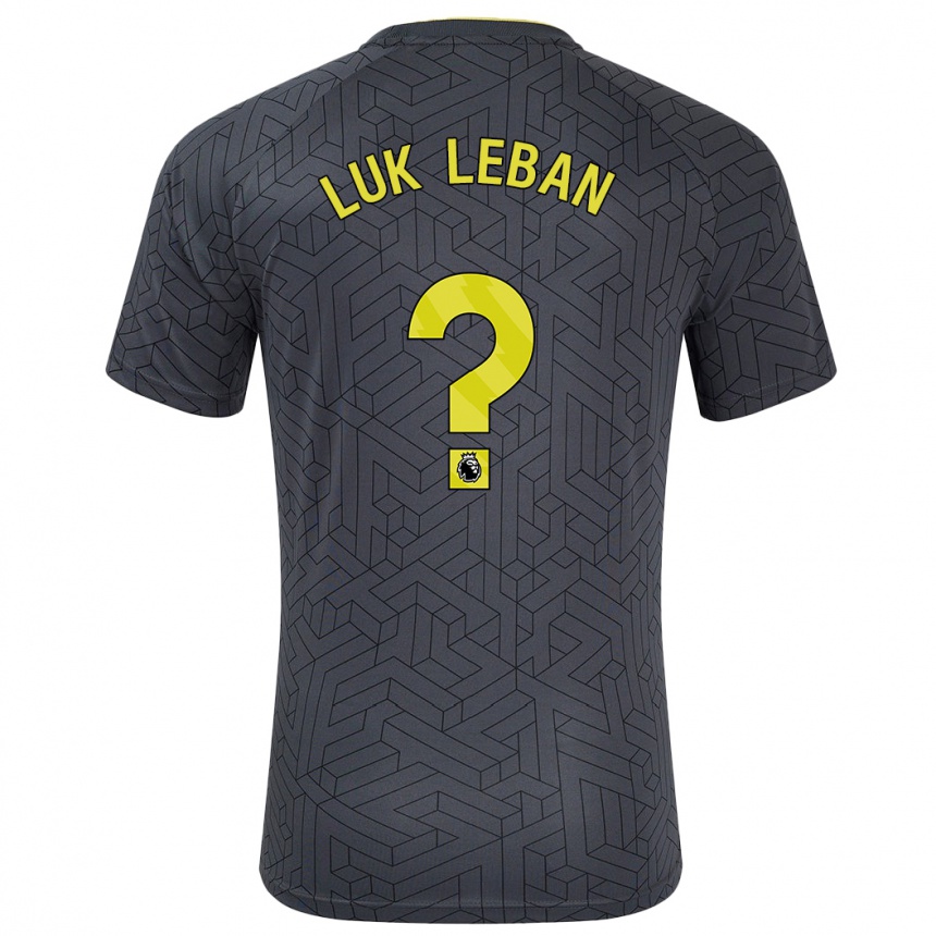 Mujer Fútbol Camiseta Zan Luk Leban #0 Negro Amarillo 2ª Equipación 2024/25 Perú