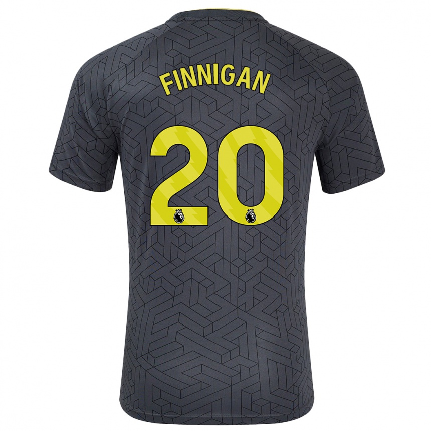 Mujer Fútbol Camiseta Megan Finnigan #20 Negro Amarillo 2ª Equipación 2024/25 Perú