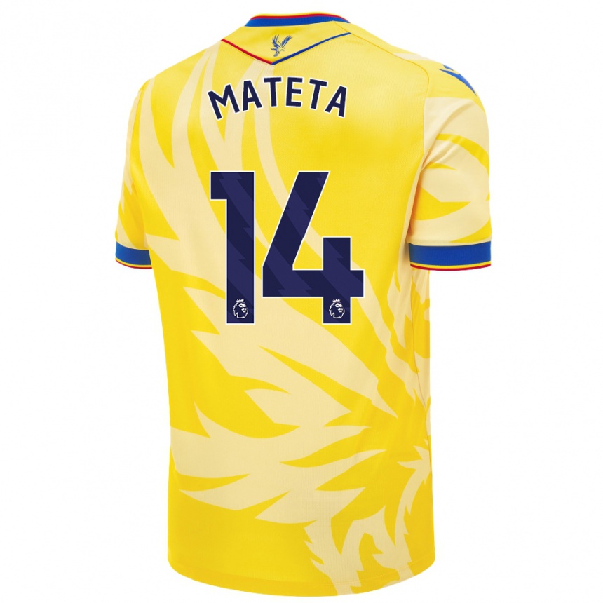 Mujer Fútbol Camiseta Jean-Philippe Mateta #14 Amarillo 2ª Equipación 2024/25 Perú