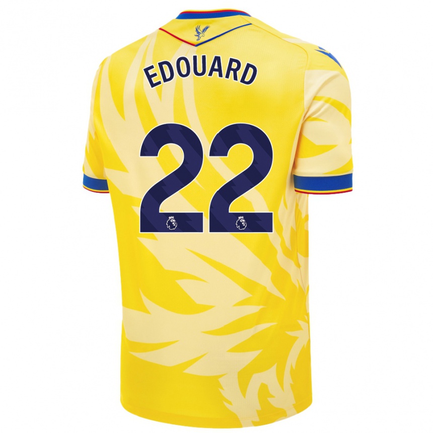 Mujer Fútbol Camiseta Odsonne Edouard #22 Amarillo 2ª Equipación 2024/25 Perú