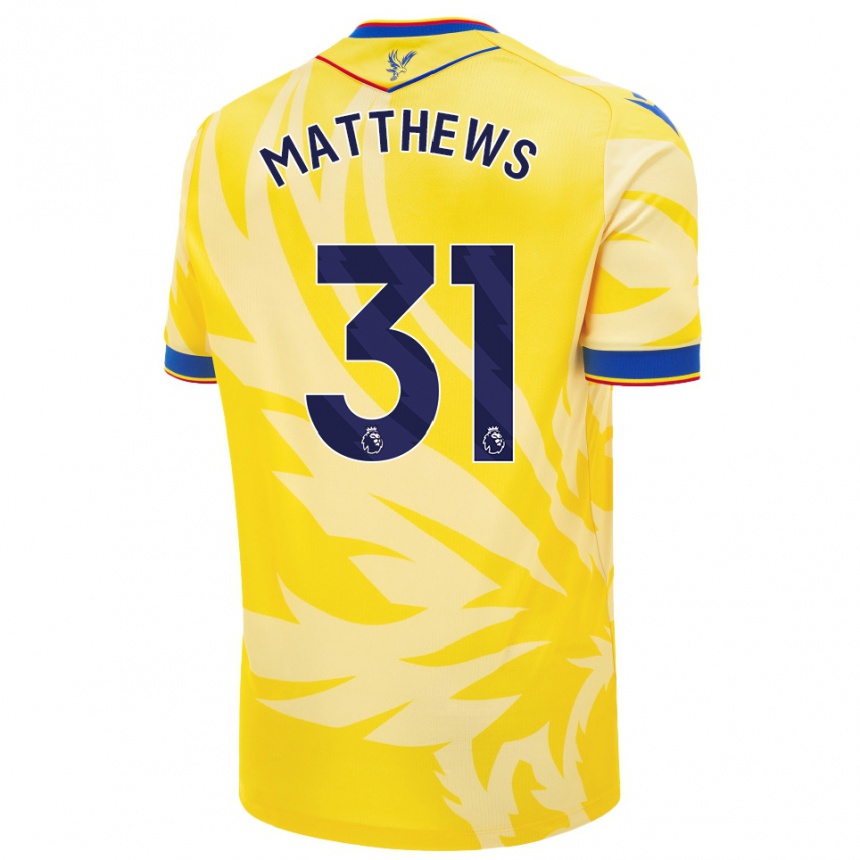 Mujer Fútbol Camiseta Remi Matthews #31 Amarillo 2ª Equipación 2024/25 Perú