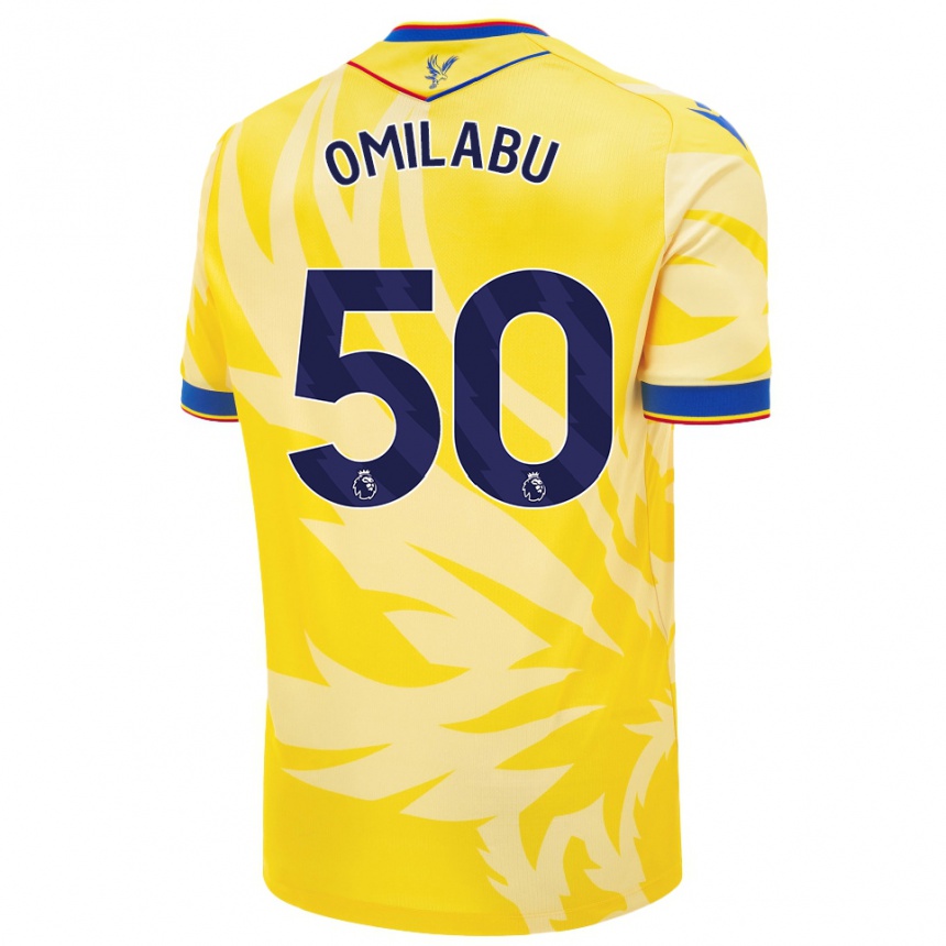 Mujer Fútbol Camiseta David Omilabu #50 Amarillo 2ª Equipación 2024/25 Perú