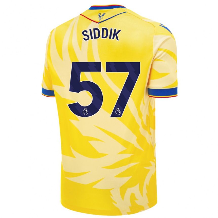 Mujer Fútbol Camiseta Cardo Siddik #57 Amarillo 2ª Equipación 2024/25 Perú