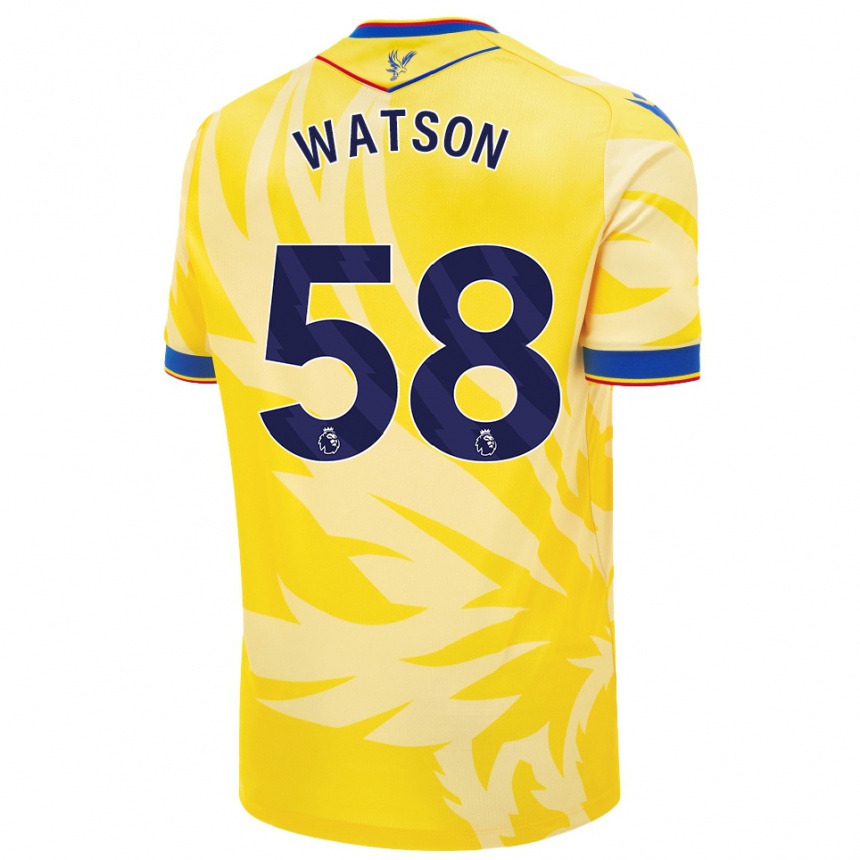 Mujer Fútbol Camiseta Noah Watson #58 Amarillo 2ª Equipación 2024/25 Perú