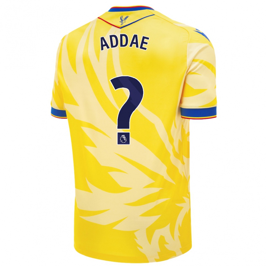 Mujer Fútbol Camiseta Joshua Addae #0 Amarillo 2ª Equipación 2024/25 Perú