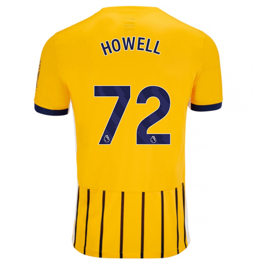 Mujer Fútbol Camiseta Harry Howell #72 Dorado Azul Rayas 2ª Equipación 2024/25 Perú