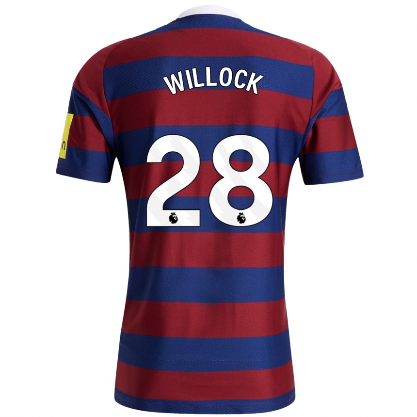 Mujer Fútbol Camiseta Joe Willock #28 Burdeos Azul Marino 2ª Equipación 2024/25 Perú