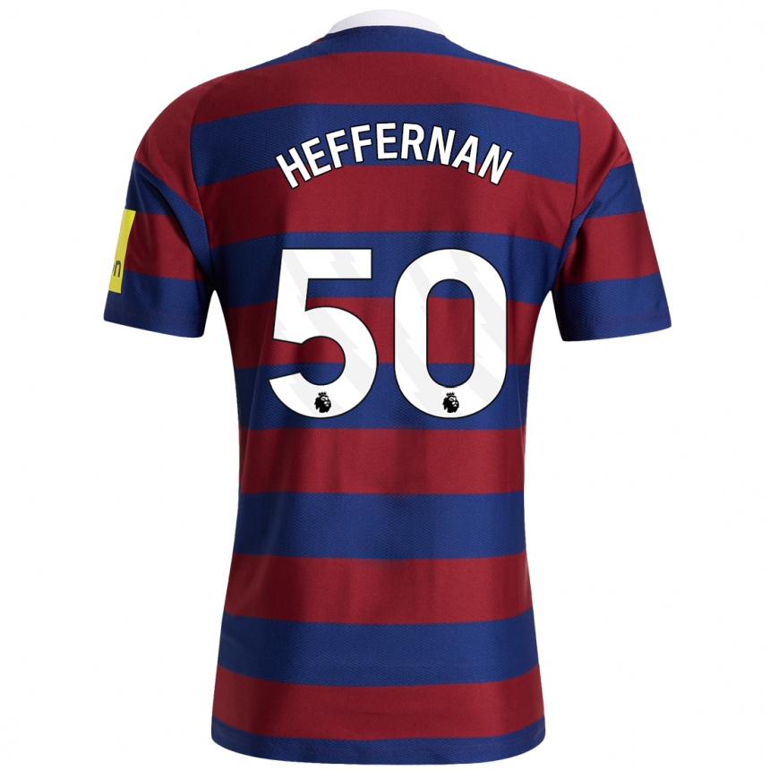 Mujer Fútbol Camiseta Cathal Heffernan #50 Burdeos Azul Marino 2ª Equipación 2024/25 Perú