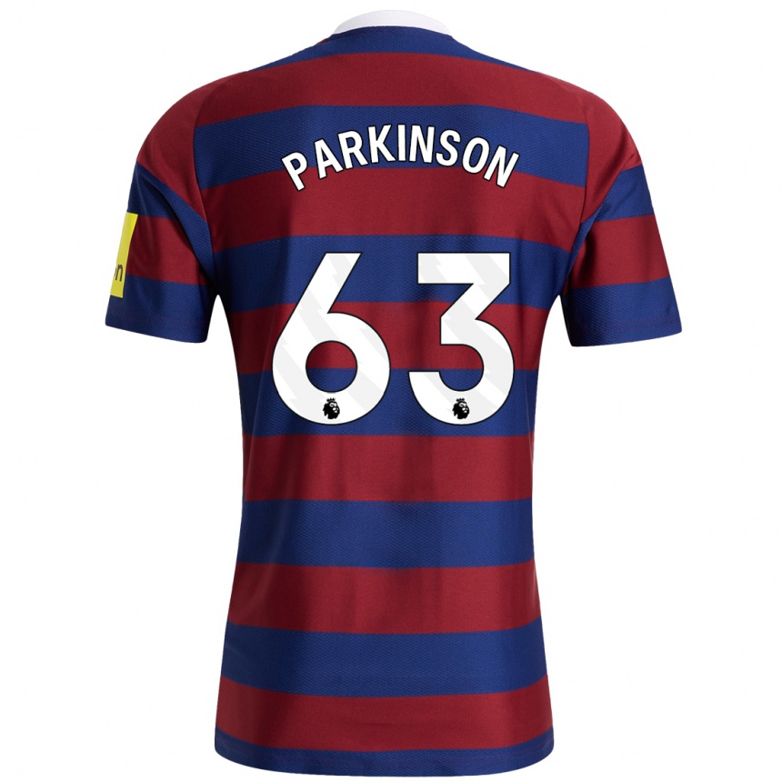 Mujer Fútbol Camiseta Ben Parkinson #63 Burdeos Azul Marino 2ª Equipación 2024/25 Perú